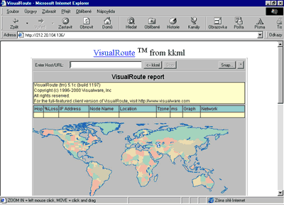 Visual Route jako webov aplikace